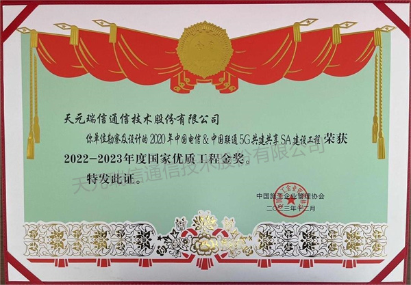 获奖证书